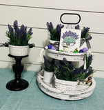 Lavender Tier Tray Decor