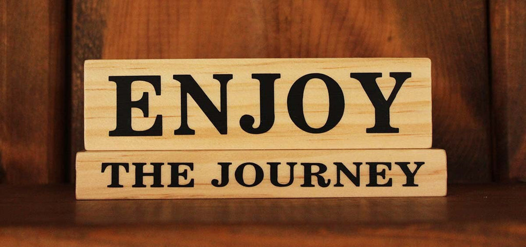 Enjoy The Journey Word Block Decorative Sign Decoration