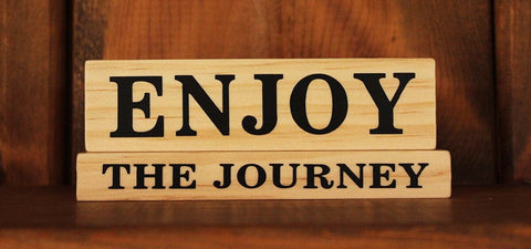 Enjoy The Journey Word Block Decorative Sign Decoration