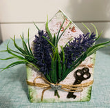 Lavender Tier Tray Decor
