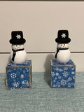 Snowman Blocks for Winter Decor and Tier Tray