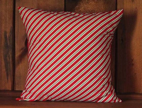 Christmas Stripe Decorative Pillow Cover, 18 x 18