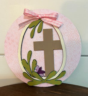 Easter Wall Hanging or Shelf Sitter with Cross