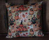 Give Thanks Fall Thanksgiving Pillow Cover Decorative Throw 18x18