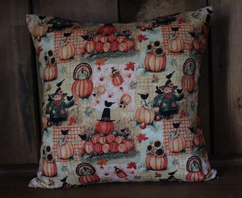 Give Thanks Fall Thanksgiving Pillow Cover Decorative Throw 18x18
