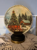 Christmas Country Winter Faux Water Globe Scene