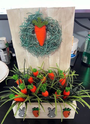 Carrot Patch Wooden Crate
