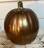 Elegant Bronze Pumpkin Decoration
