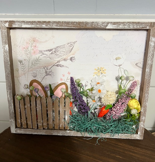 Rustic Hiding Bunny Easter picture