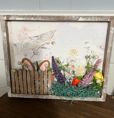 Rustic Hiding Bunny Easter picture