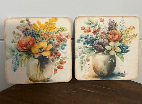 Spring Flower Tier Tray Leaners